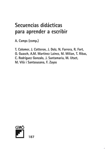 Secuencias didácticas para aprender a escribir