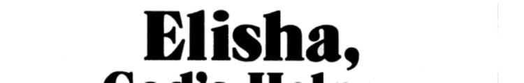 Elisha, God's Helper