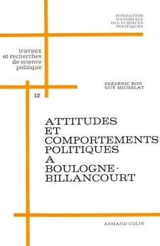 Attitudes et comportements politiques à Boulogne-Billancourt Enquête par panel. 1965-1967