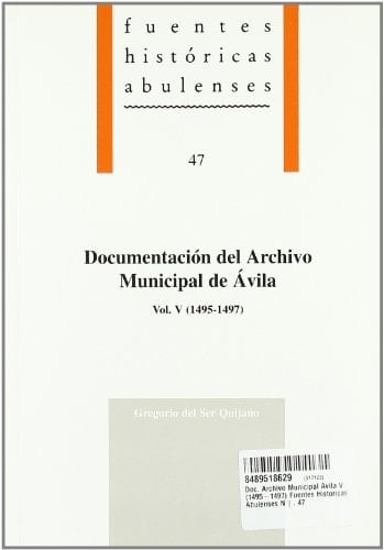 Documentación del Archivo Municipal de Avila: 1495-1497