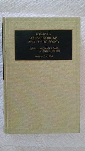 Research in Social Problems and Public Policy A Research Annual