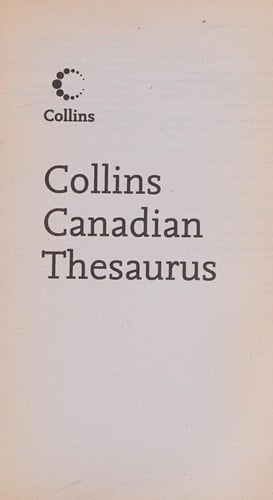 Collins Canadian Thesaurus