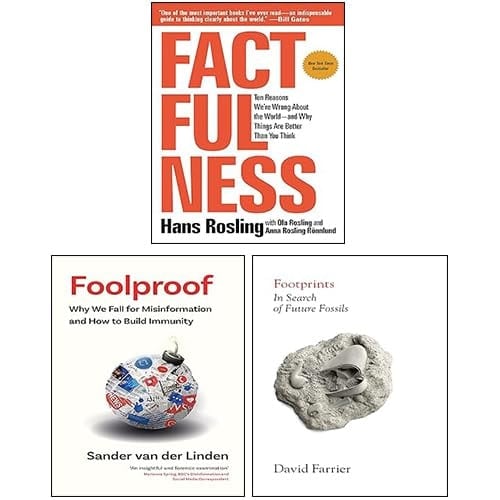 Factfulness: Ten Reasons We're Wrong About the World, Footprints [Hardcover] , Foolproof [Hardcover] 3 Books Collection Set