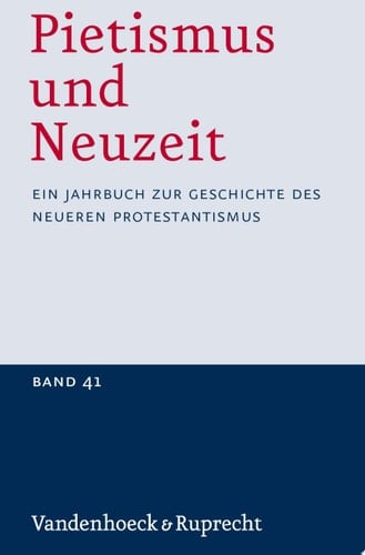 Pietismus und Neuzeit Band 41 - 2015