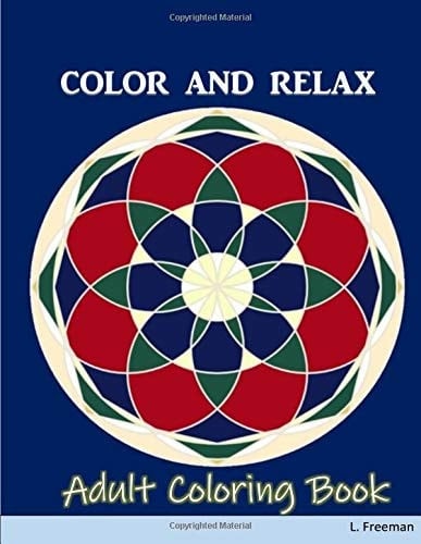 Color and Relax Adult Coloring Book with Mosaic Tile Designs