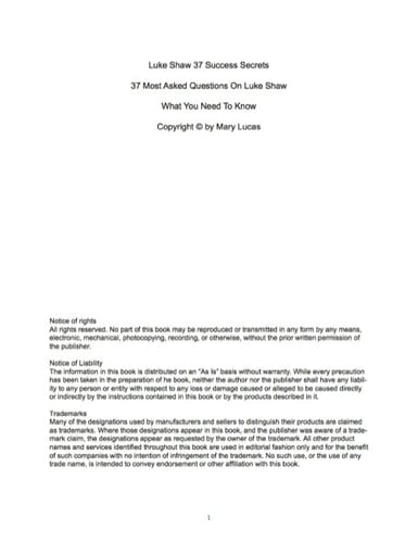 Luke Shaw 37 Success Secrets - 37 Most Asked Questions On Luke Shaw - What You Need To Know