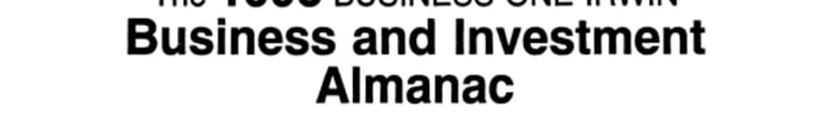 Business One Irwin Business and Investment Almanac, 1993 Dow Jones Special Edition