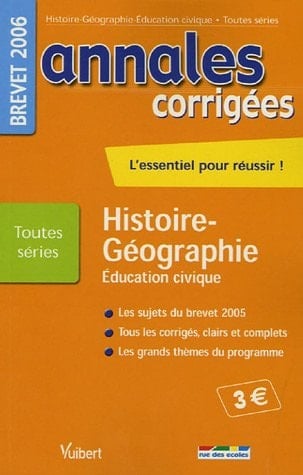 Histoire-géographie, éducation civique toutes séries, brevet 2006