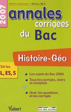 Histoire-Géo L-ES-S Annales corrigées du Bac