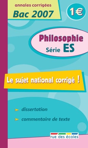Philosophie Tle ES