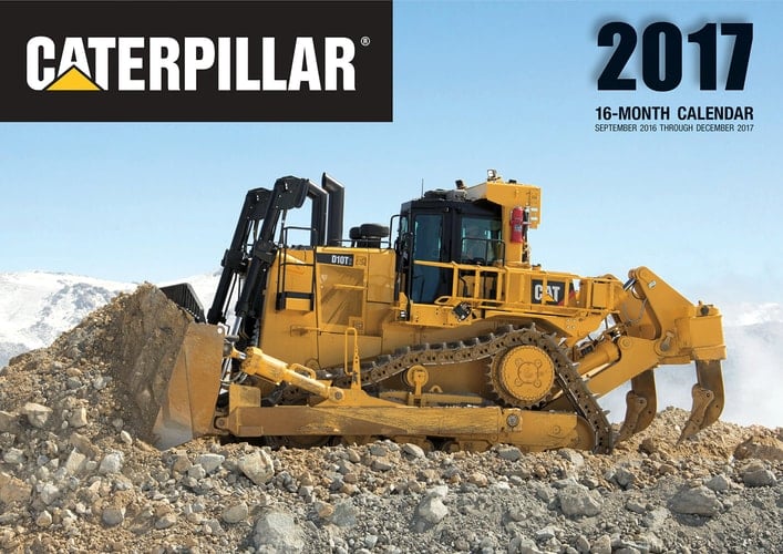 Caterpillar 2017: 16-Month Calendar September 2016 through December 2017