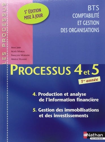 Processus 4 et 5 Production et analyse de l'information financière - Gestion des immobilisations et