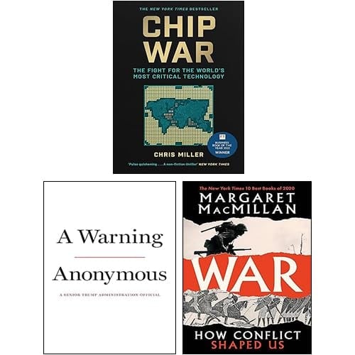 Chip War, War How Conflict Shaped Us [Hardcover], A Warning [Hardcover] 3 Books Collection Set