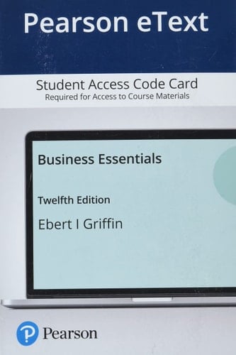 Pearson Etext Business Essentials -- Access Card