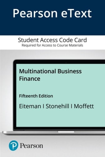 Pearson Etext Multinational Business Finance -- Access Card