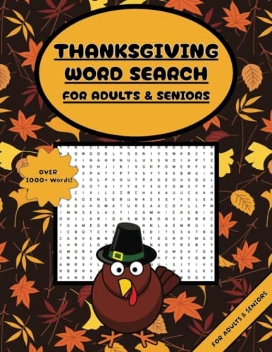 Thanksgiving Word search for adults and seniors
