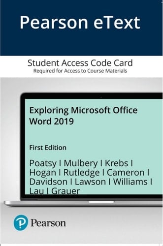 Exploring Microsoft Office Word 2019 Comprehensive