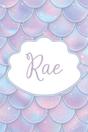 Rae: Personalized Name Journal Mermaid Writing Notebook For Girls and Women