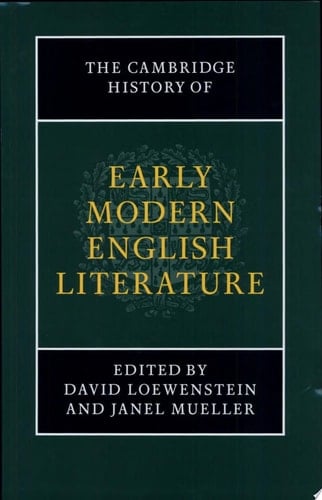 The Cambridge History of Early Modern English Literature