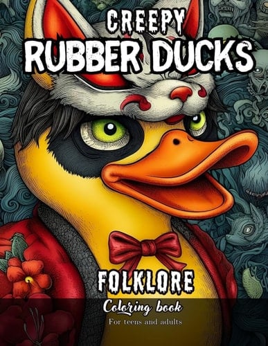 Creepy Rubber Ducks Folklore Coloring Book For Teen and Adults: Chilling World Myths and Legends . Relax and Relieve Stress through Creepy Illustrations.