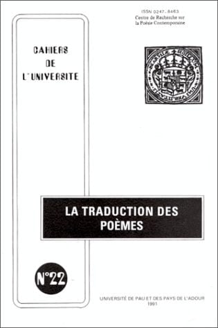 Poésie d'expression française: Liban et Tunisie : colloque du 25 mai 1988 (Cahiers de l'Université) (French Edition)
