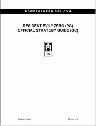Resident Evil Zero Pg Official Strategy
