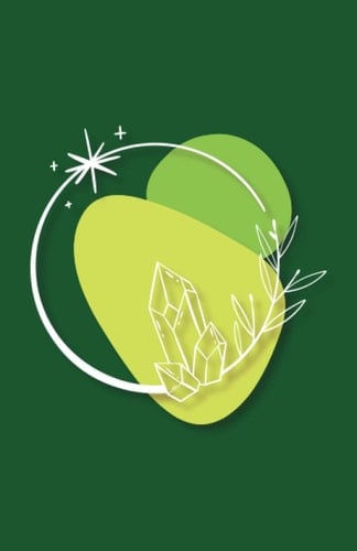 Green Crystal Notebook: Small notebook with white sheets and dots perfect for writing, tracking and planning. Ideal gift for women