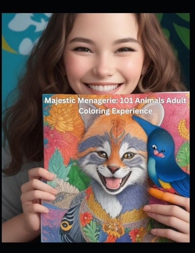 Majestic Menagerie: 101 Animals Adult Coloring Experience: Immerse Yourself in the Enchanting World of Wildlife, An Adult Coloring Book with Aardvark, Bear, Bird, Camel, Fish, Spider, and Many More!