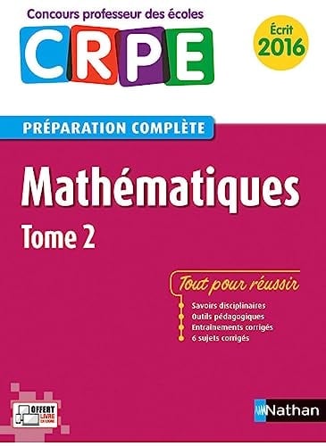 Mathématiques écrit 2016