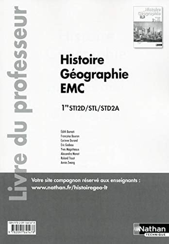 Histoire Géographie EMC 1re STI2D, STL, STD2A Livre du professeur