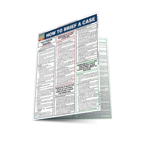 How to Brief a Case QuickStudy Laminated Reference Guide