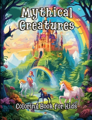 Mythical Creatures Coloring Book for Kids: Beautiful mythical creature coloring book for children 4 - 10 years old