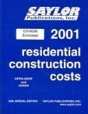 Residential Construction Costs 2001