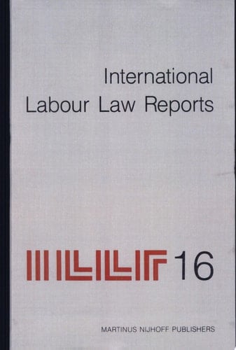 International Labour Law Reports