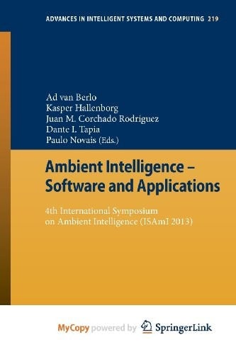 Ambient Intelligence - Software and Applications