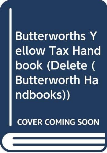 Butterworths Yellow Tax Handbook, 1991-92