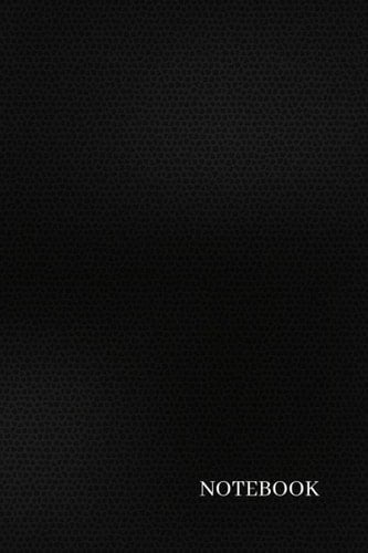 NOTEBOOK: Notebook: Black Cover - Size (6 x 9 inches) 120 Pages: Lined