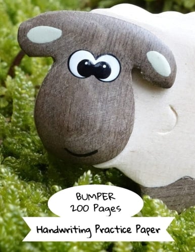 Handwriting Practice Paper: Bumper 200 Pages Dotted Line Notebook 8. 5x11 Inches. Suitable for Kids, Teens and Adults