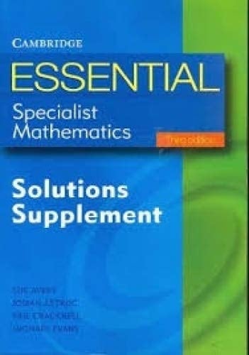 Essential Specialist Mathematics with CD-ROM (Essential Mathematics)