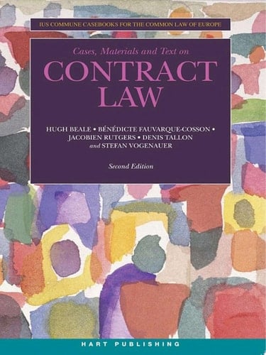 Contract Law Ius Commune Casebooks for the Common Law of Europe