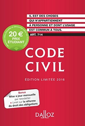 Code civil 2016 Avec Projet de réforme du droit des contrats, du régime général et de la preuve des obligations