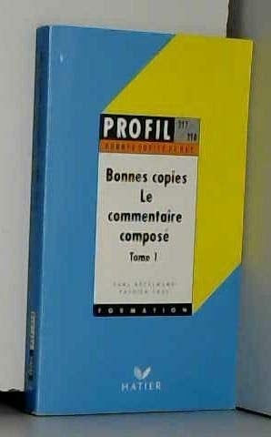 Bonnes copies : le commentaire composé