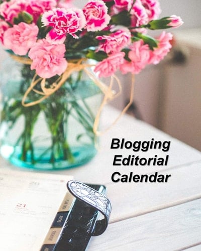 Blogging Editorial Calendar Content Planner for Blog Posts