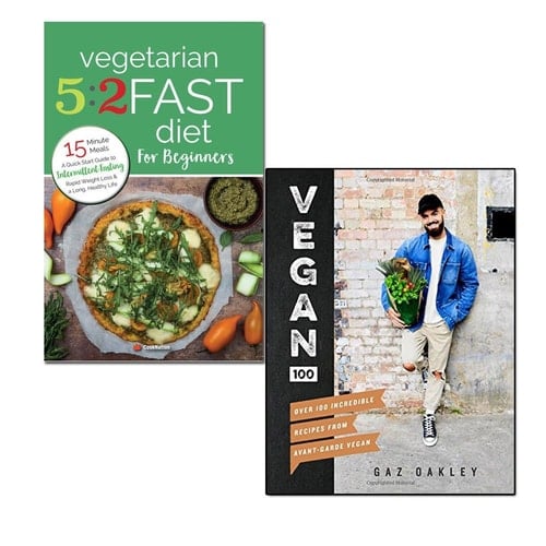 Vegan 100 [Hardcover], Vegetarian 5:2 Fast Diet 2 Books Collection Set