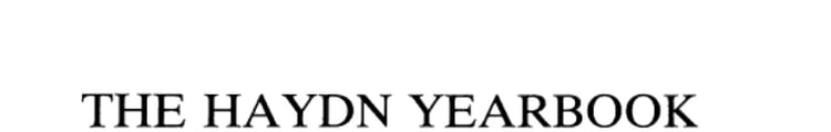 Haydn Jahr Buch