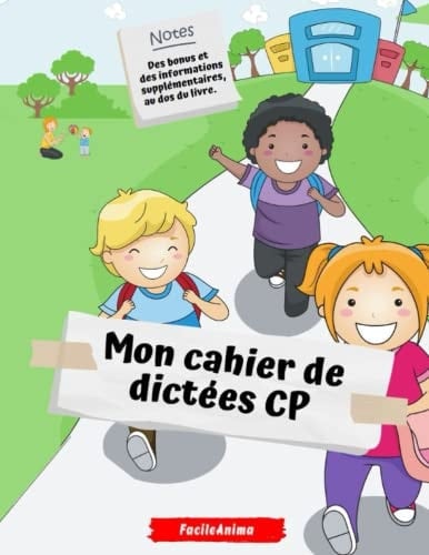 Mon carnet de dictée CP: Avec deux types de lignes (avec mon prof à la maison) (French Edition)