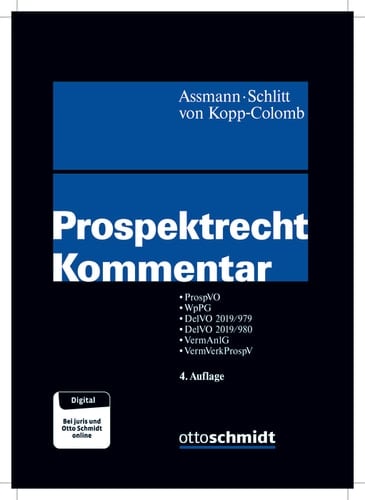Prospektrecht Kommentar ProspektVO, WpPG, DelVO 2019/979, DelVO 2019/980, VermAnlG, VermVerkProspV