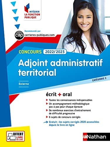 Concours Adjoint administratif territorial externe, interne, 3e voie Ecrit + oral Catégorie C
