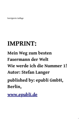 Wie werde ich die Nummer1! Der Weg zum besten Fasermann der Welt!