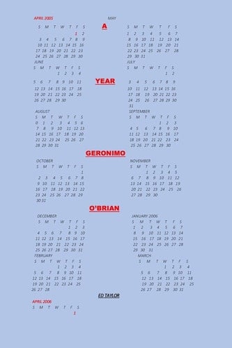 A Year Geronimo O'Brian